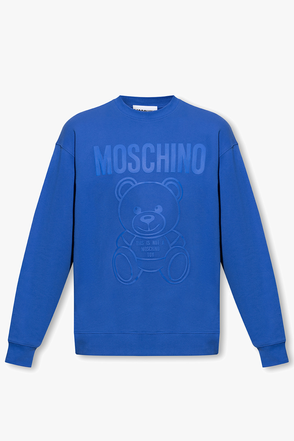 Blue moschino outlet sweatshirt